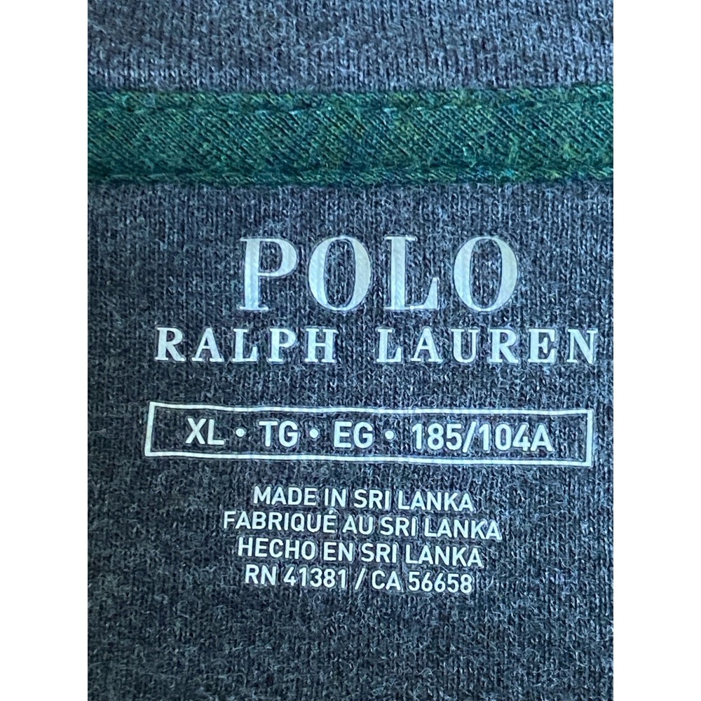 Polo Ralph‎ Lauren Sweater Mens XL Green Cotton 1/4 Zip Pullover Preppy Logo - Picture 3 of 4